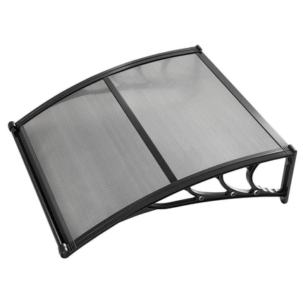 Door Awning Canopy, 38 x 40 in Polycarbonate, Smoky Gray