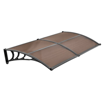 Door Awning Canopy, Polycarbonate, 38 x 78 in, Brown
