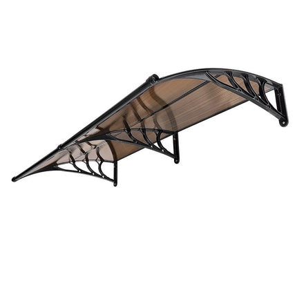 Door Awning Canopy, Polycarbonate, 38 x 78 in, Brown