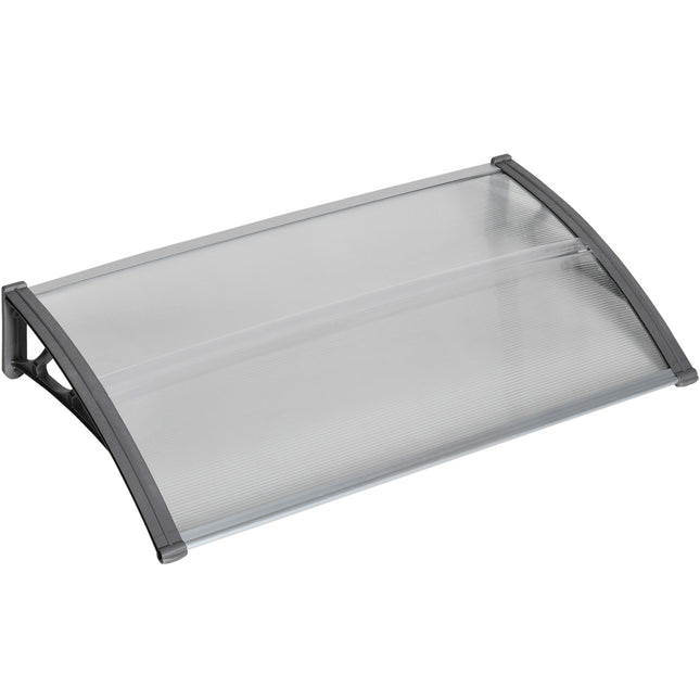 Door Canopy – Polycarbonate, Aluminum, 110x60 cm, Gray