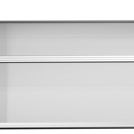 Stříška nad dveře – polykarbonát, hliník, 110x60 cm, šedá