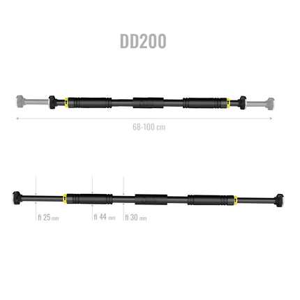 Hrazda do dveří, nastavitelná 68-100 cm, domácí fitness