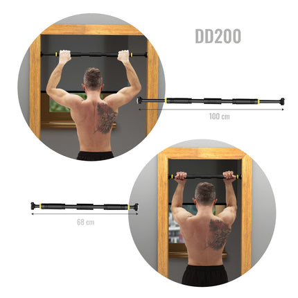 Hrazda do dveří, nastavitelná 68-100 cm, domácí fitness