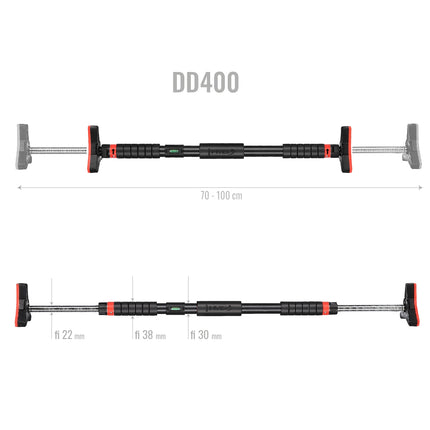 Hrazda do dveří, nastavitelná 70-100 cm, domácí fitness