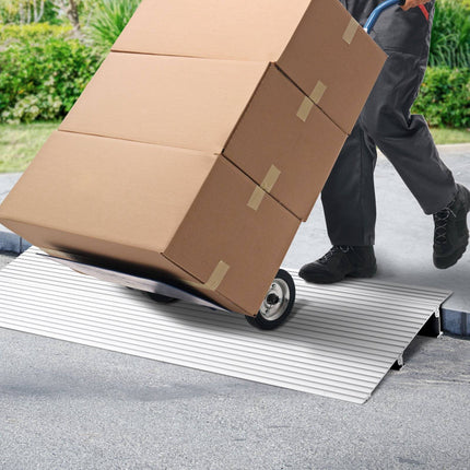Door Threshold Ramp, 2 Inch Rise, Aluminum, 800 lb