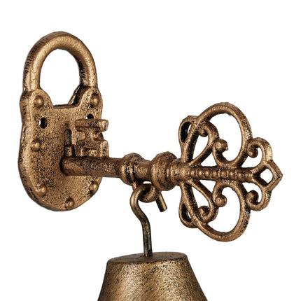Domovní zvonek litinový „Key“ zlatý