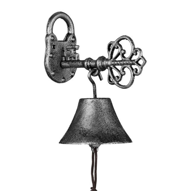 Domovní zvonek litinový „Key“ stříbrný