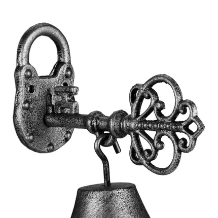 Domovní zvonek litinový „Key“ stříbrný