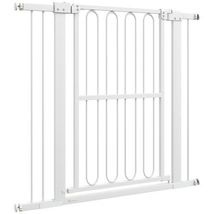 Dog Door Gate, 76-104 cm, No-Drill, Lockable, Steel