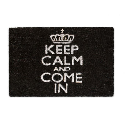 Rohožka „Keep calm and come in“ černá