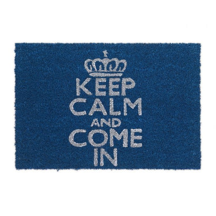 Rohožka "Keep calm and come in" modrá