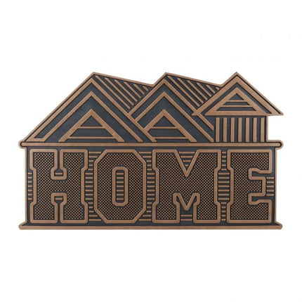 Gumová rohožka Home v měděné barvě