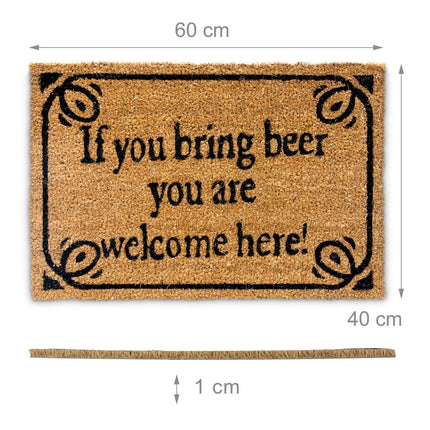 Rohožka z kokosového vlákna „Bring beer“