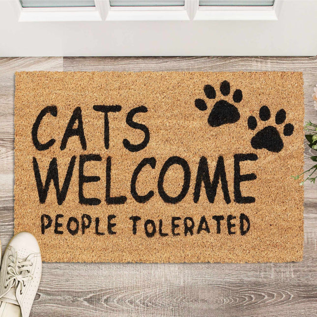 Rohožka z kokosového vlákna Cats Welcome