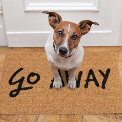 Rohožka z kokosového vlákna "Go away"