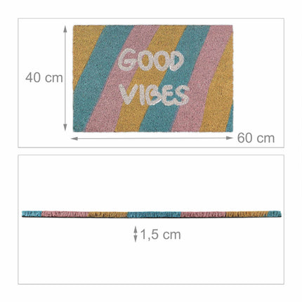 Rohožka z kokosového vlákna „Good vibes“