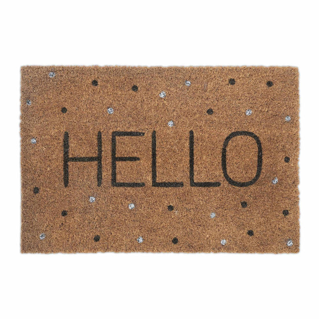 Rohožka z kokosového vlákna „Hello“