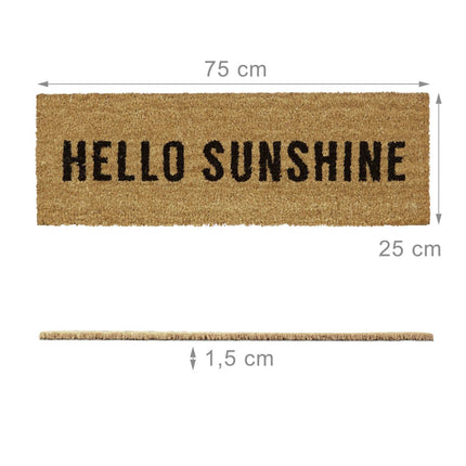 Rohožka z kokosového vlákna „Hello Sunshine“
