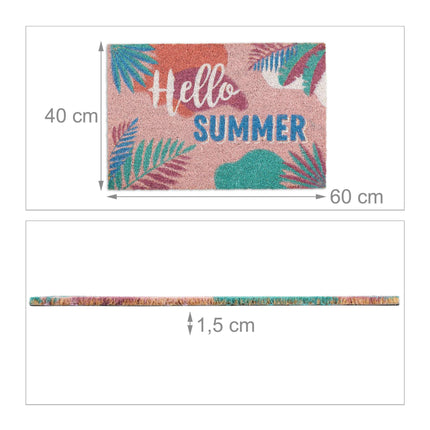 Rohožka z kokosového vlákna „Hello summer“