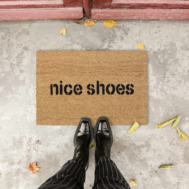 Rohožka z kokosového vlákna „Nice shoes“