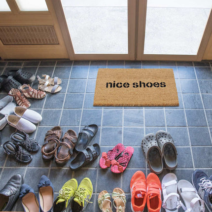 Rohožka z kokosového vlákna „Nice shoes“