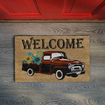 Rohožka z kokosového vlákna „Welcome“ auto