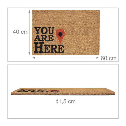 Rohožka z kokosového vlákna „You Are Here“