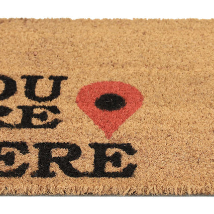 Rohožka z kokosového vlákna „You Are Here“