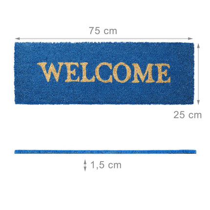 Rohožka z kokosového vlákna úzká „Welcome“