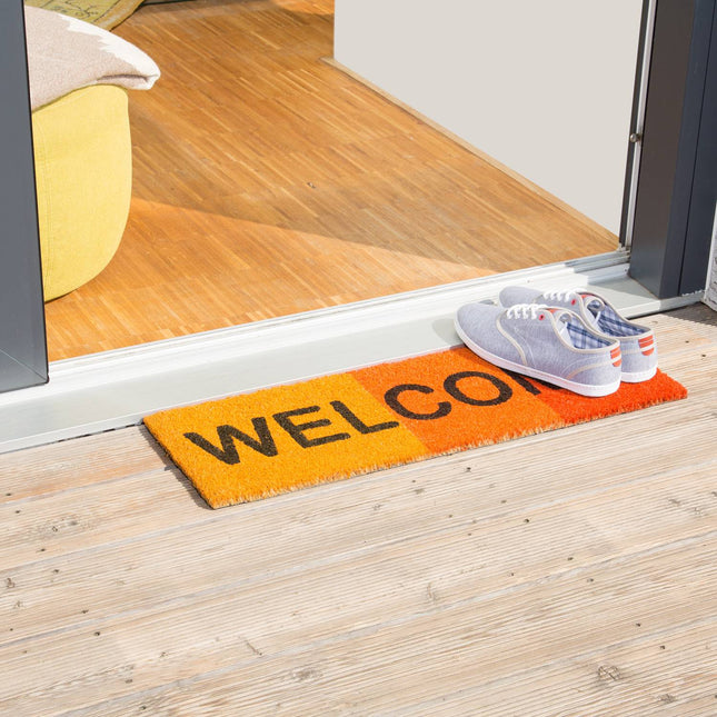 Rohožka z kokosového vlákna úzká „Welcome“