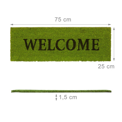 Rohožka z kokosového vlákna úzká „Welcome“