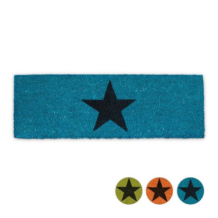 Door mat coconut fiber narrow with star