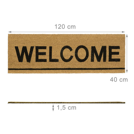 Rohožka z kokosového vlákna podlouhlá „Welcome“