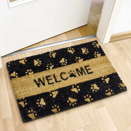 Rohožka z kokosového vlákna tlapky WELCOME