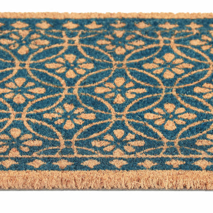 Doormat coconut fiber with floral design