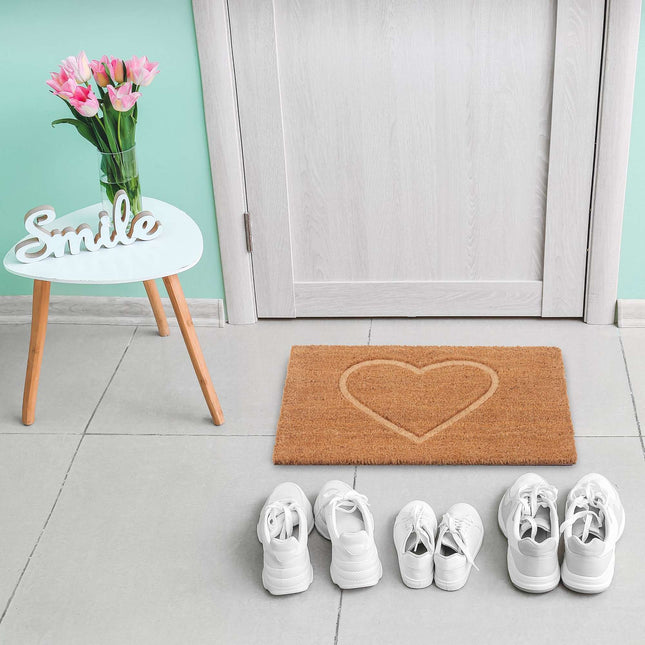 Door mat coconut heart