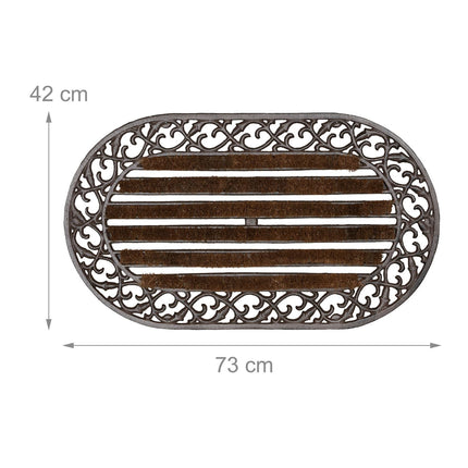 Door mat in cast iron