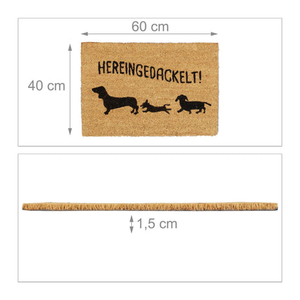 Rohožka kokosová „Hereingedackelt“