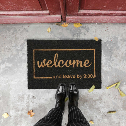 Rohožka kokosová „Welcome and leave 9