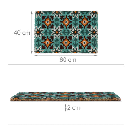 Door mat in coconut oriental