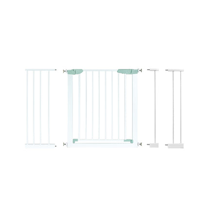 Dětská zábrana do dveří 80-132cm kovová zábrana na schody bez vrtání 80-130 x 2 x 76 cm bílá