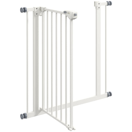 Dog Safety Gate, 74-80 cm, No-Drill, Metal & Plastic