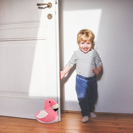 Dveřní zarážka látková plameňák