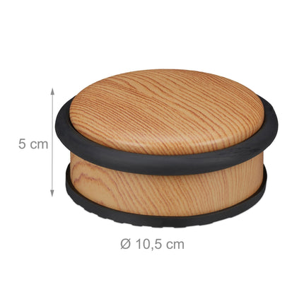 Dveřní zarážka v dřevěném vzhledu
