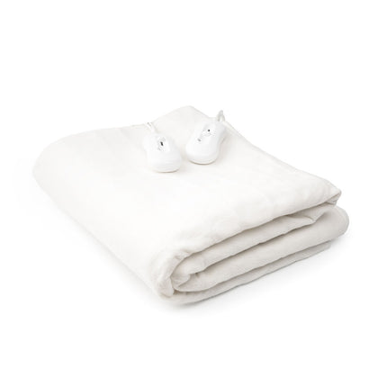 Dvojitá elektrická vyhřívaná podložka Blewarm InnovaGoods 60+60 W 140 x 160 cm bílá