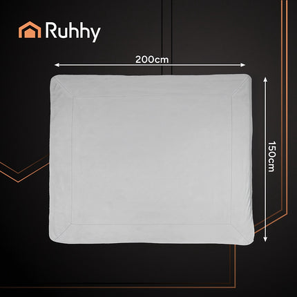 Double-Sided Blanket, Light Gray, 150x200 cm