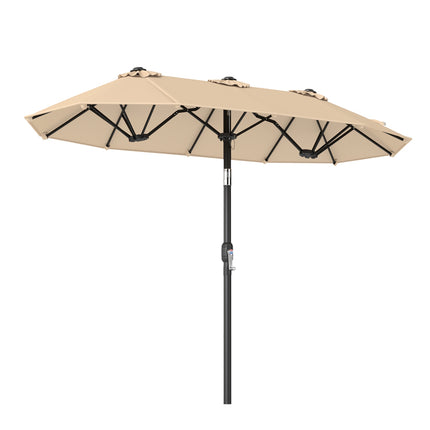 Oboustranný zahradní slunečník, 10 x 5.3 ft, klika a naklápění