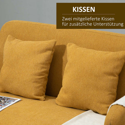 Compact Double Loveseat - Adjustable, velvety polyester