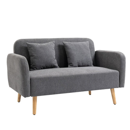 2místná pohovka Loveseat, hladký sametový polyester, nastavitelná podnožka