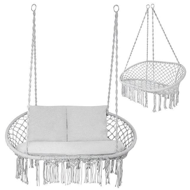 Dubbele Stork's Nest schommel, draagvermogen 300 kg, 3 kussens